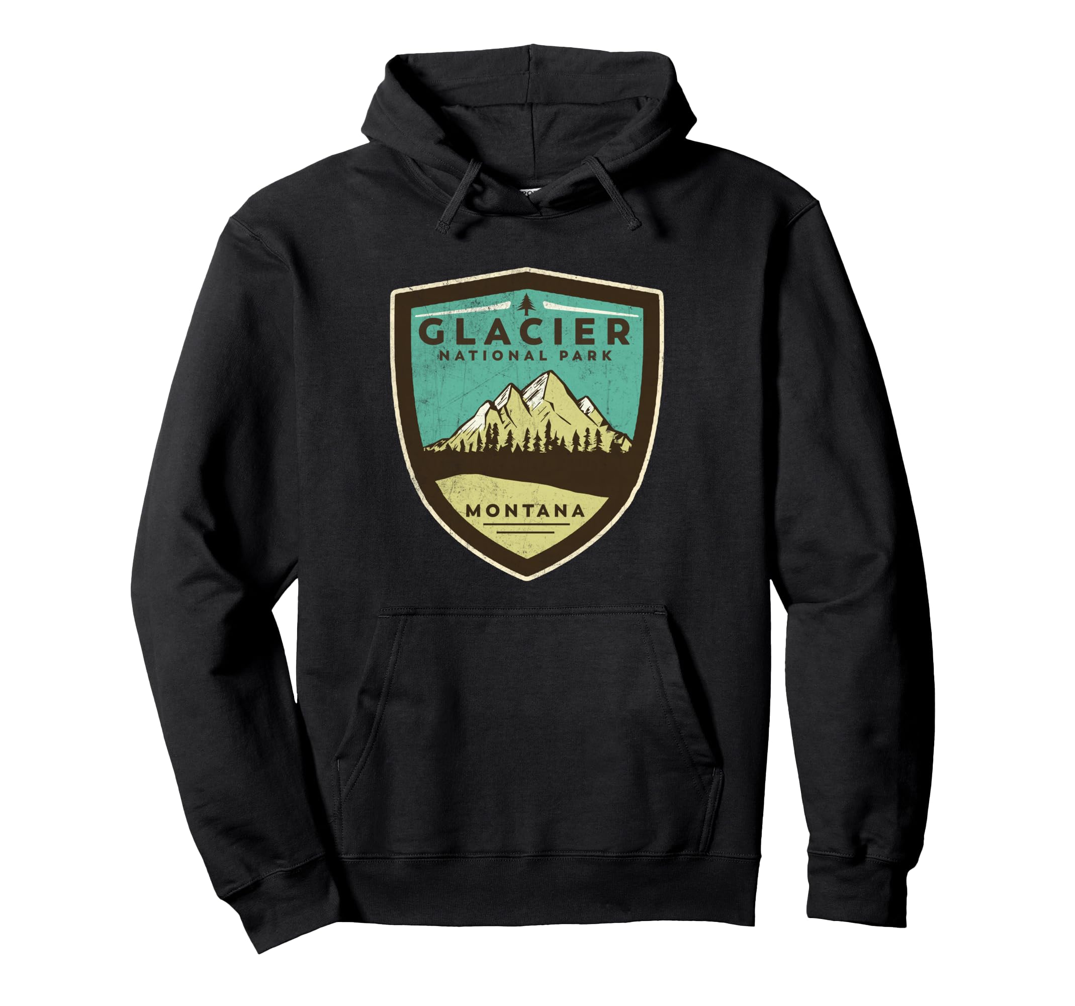 Glacier National Park Montana Mountains Hoodie - Novelty Apparel Men Women - T-Shirt, Sweatshirt, Hoodie