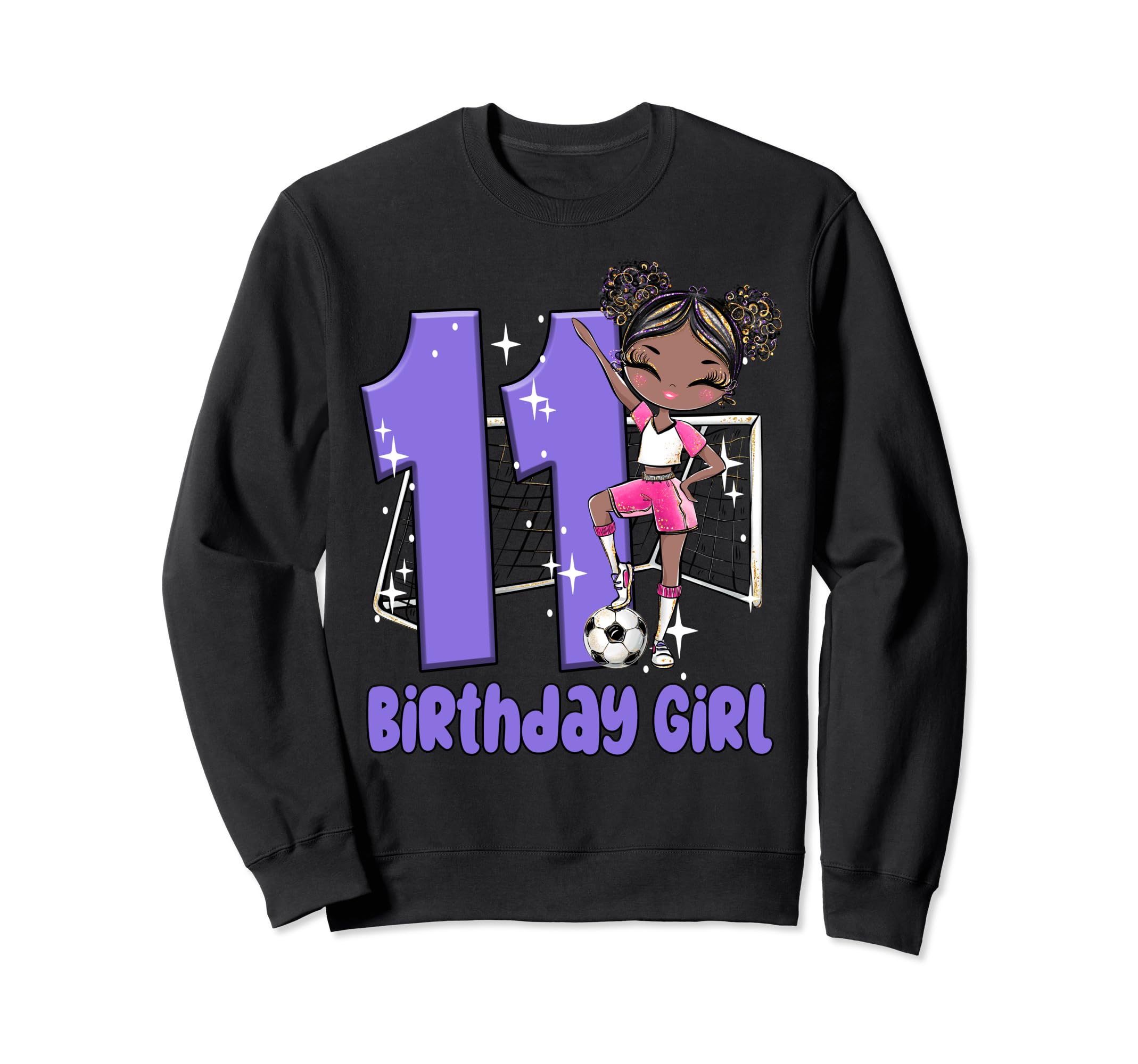 11Th Birthday Black Soccer Ball Sweatshirt - Graphic Print for Adults - T-Shirt, Sweatshirt, Hoodie