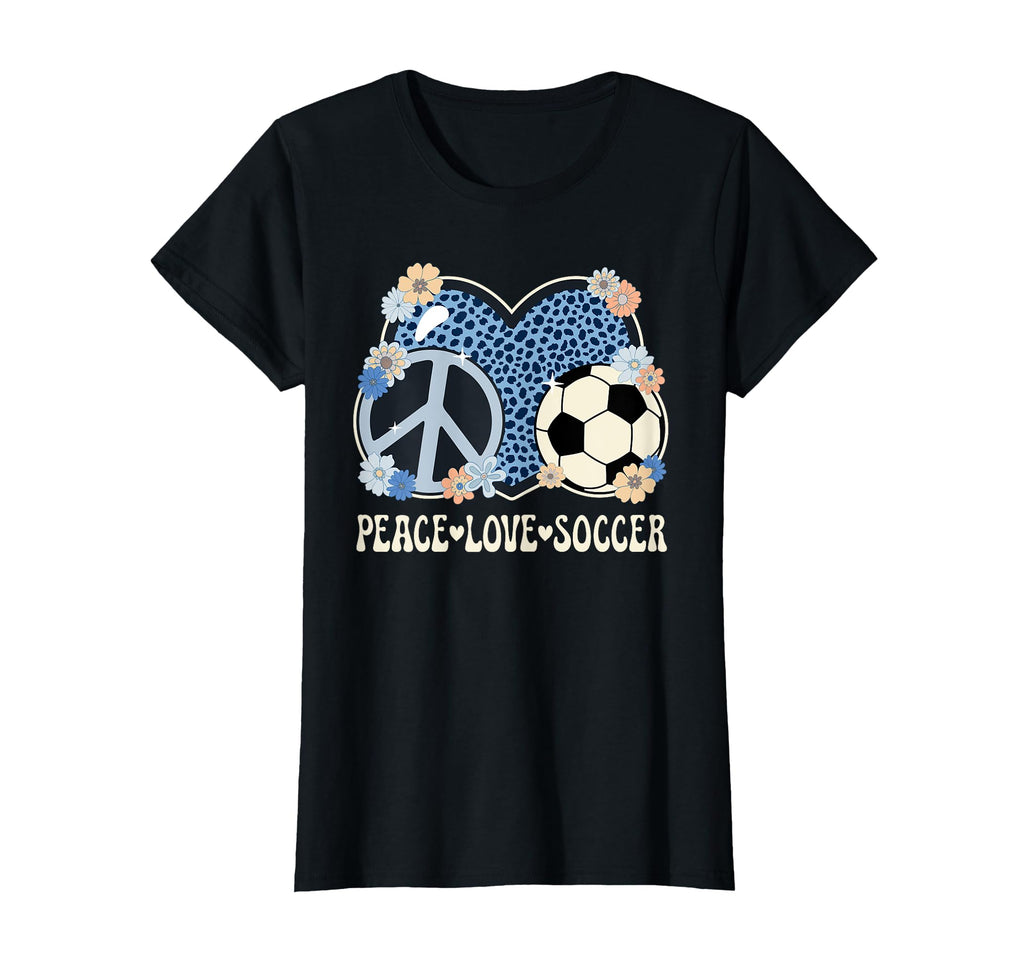 Peace Love Soccer Lover Outfit Cheetah T-Shirt - Minimalist Print Unisex - T-Shirt, Sweatshirt, Hoodie