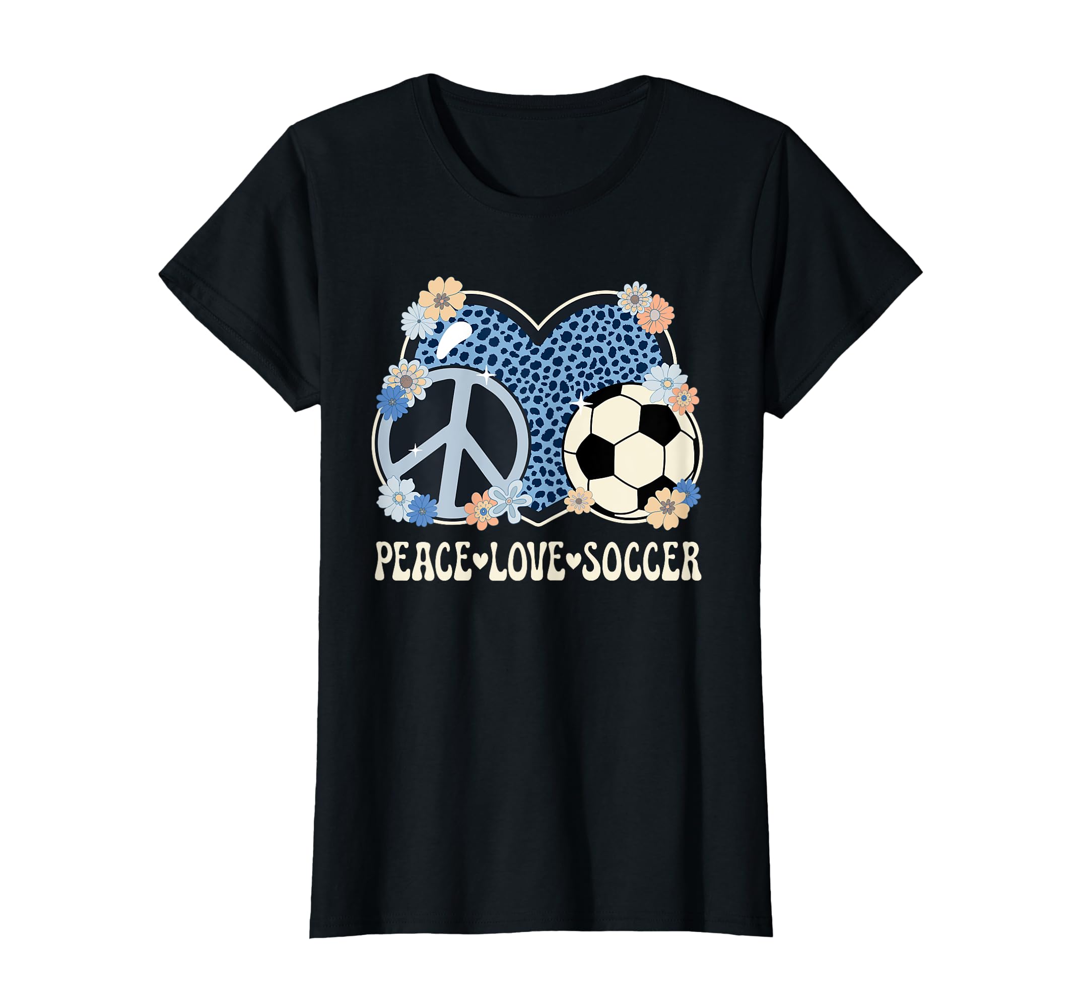 Peace Love Soccer Lover Outfit Cheetah T-Shirt - Minimalist Print Unisex - T-Shirt, Sweatshirt, Hoodie