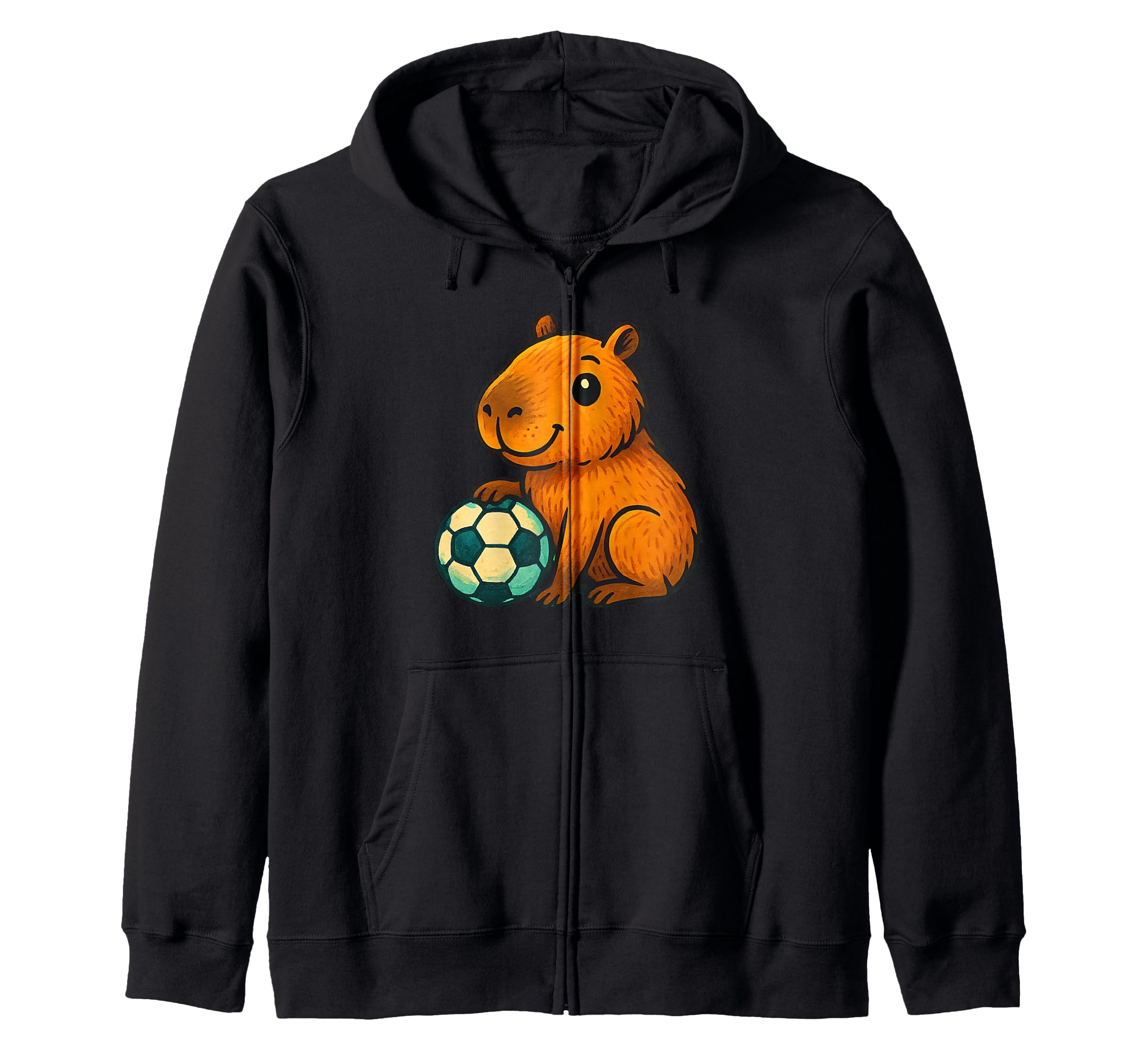 Capybara Soccer Capybaras Hoodie - Unique Graphic for Adults - T-Shirt, Sweatshirt, Hoodie