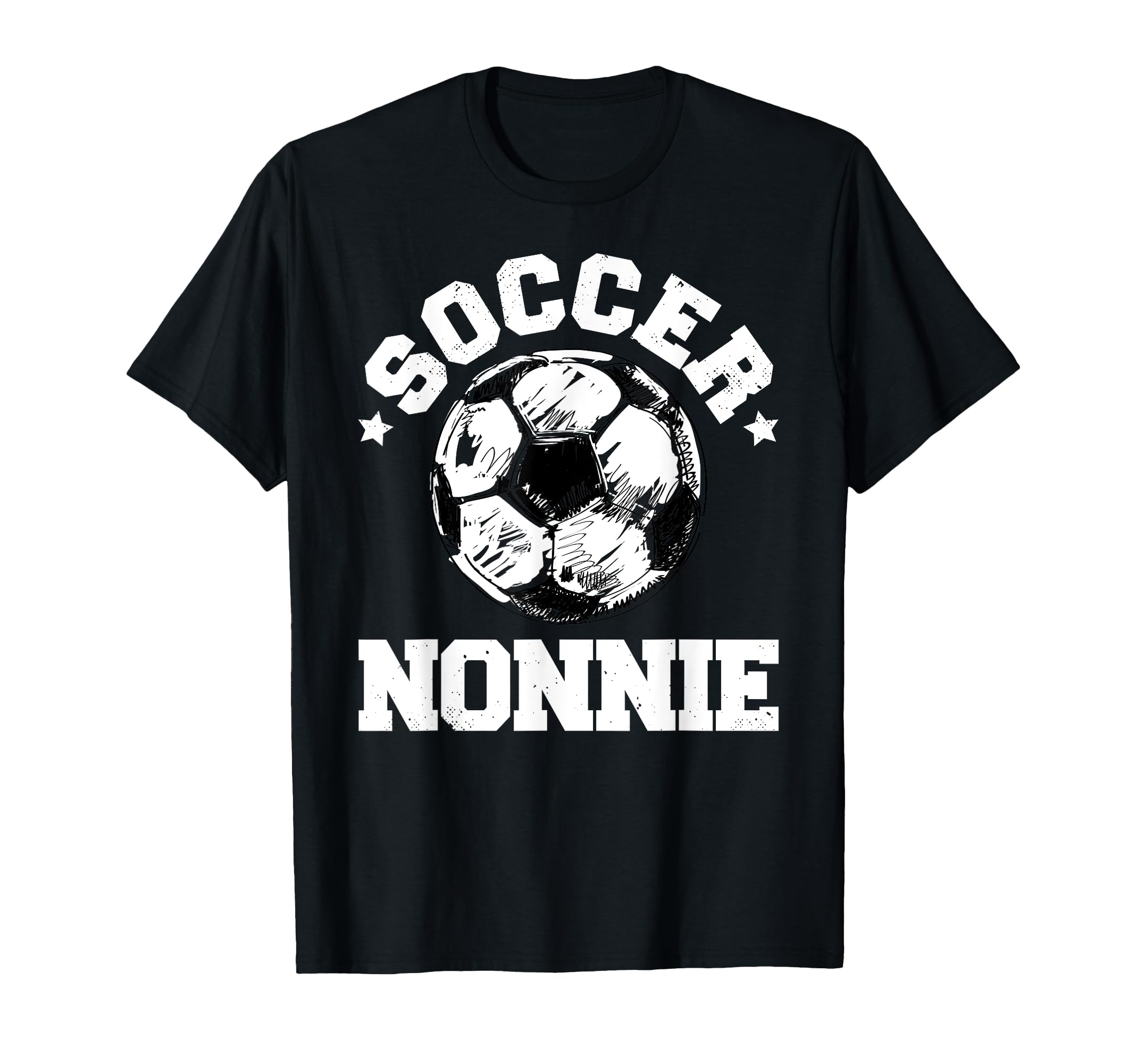 Soccer Nonnie Soccer Ball Distressed T-Shirt - Custom Art Print for Adults - T-Shirt, Sweatshirt, Hoodie