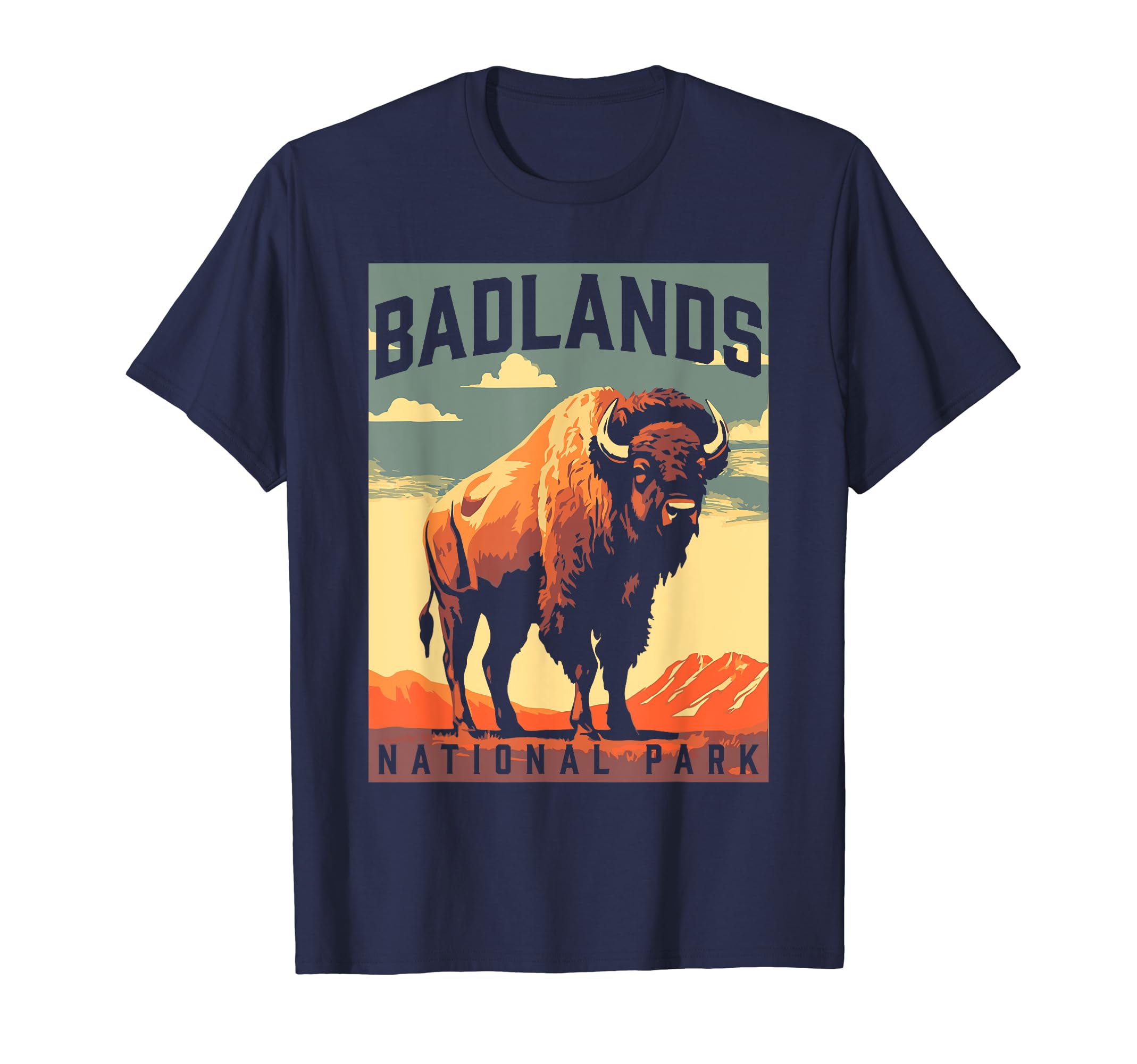 Badlands National Park Bison South T-Shirt - Trendy Graphic Men Women - T-Shirt, Sweatshirt, Hoodie