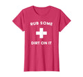 Funny Rub Some Dirt It Baseball T-Shirt - Minimalist Print for Adults - T-Shirt, Sweatshirt, Hoodie