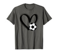 Soccer Ball Heart T-Shirt - Unique Graphic for Adults - T-Shirt, Sweatshirt, Hoodie