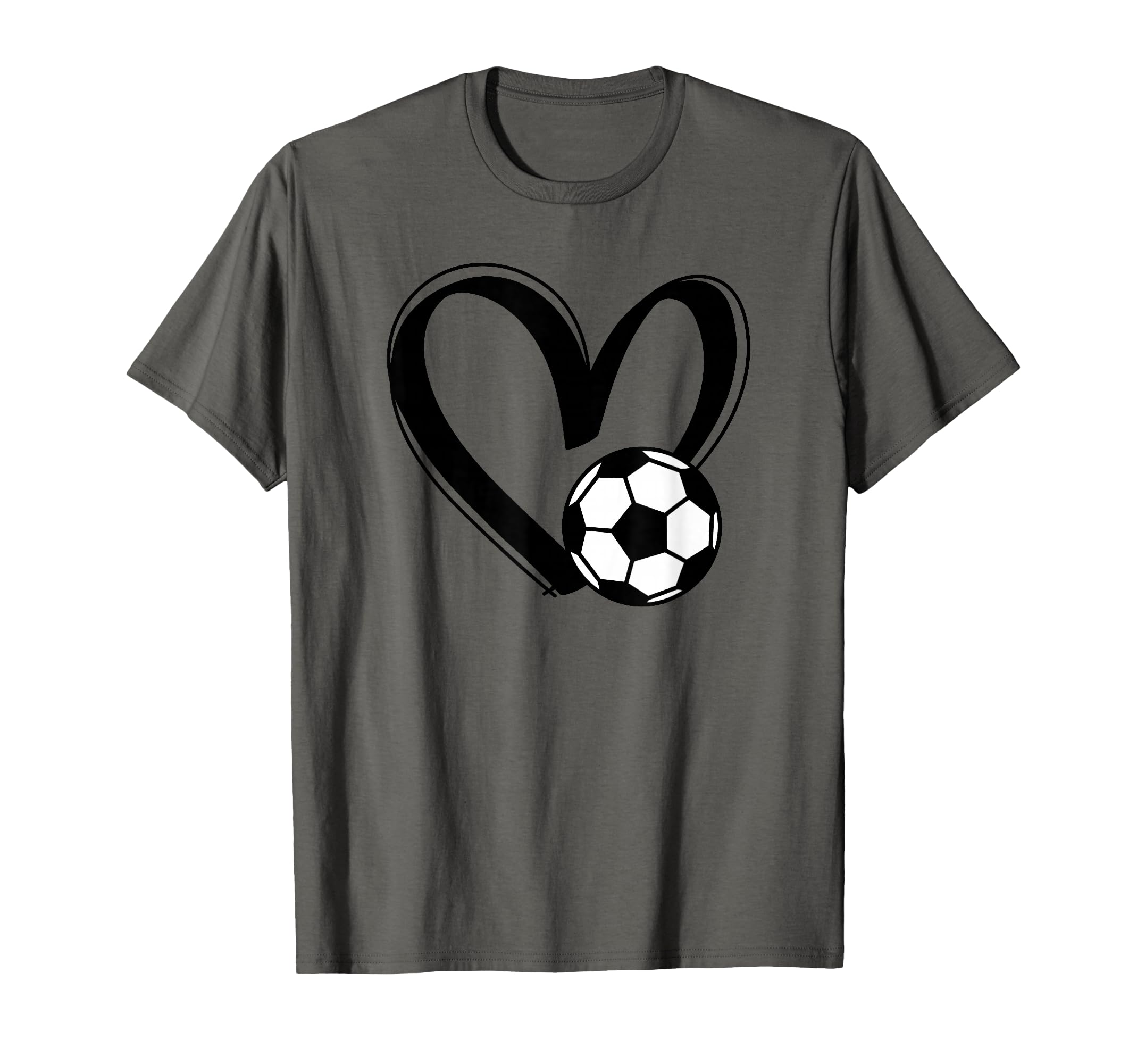 Soccer Ball Heart T-Shirt - Unique Graphic for Adults - T-Shirt, Sweatshirt, Hoodie