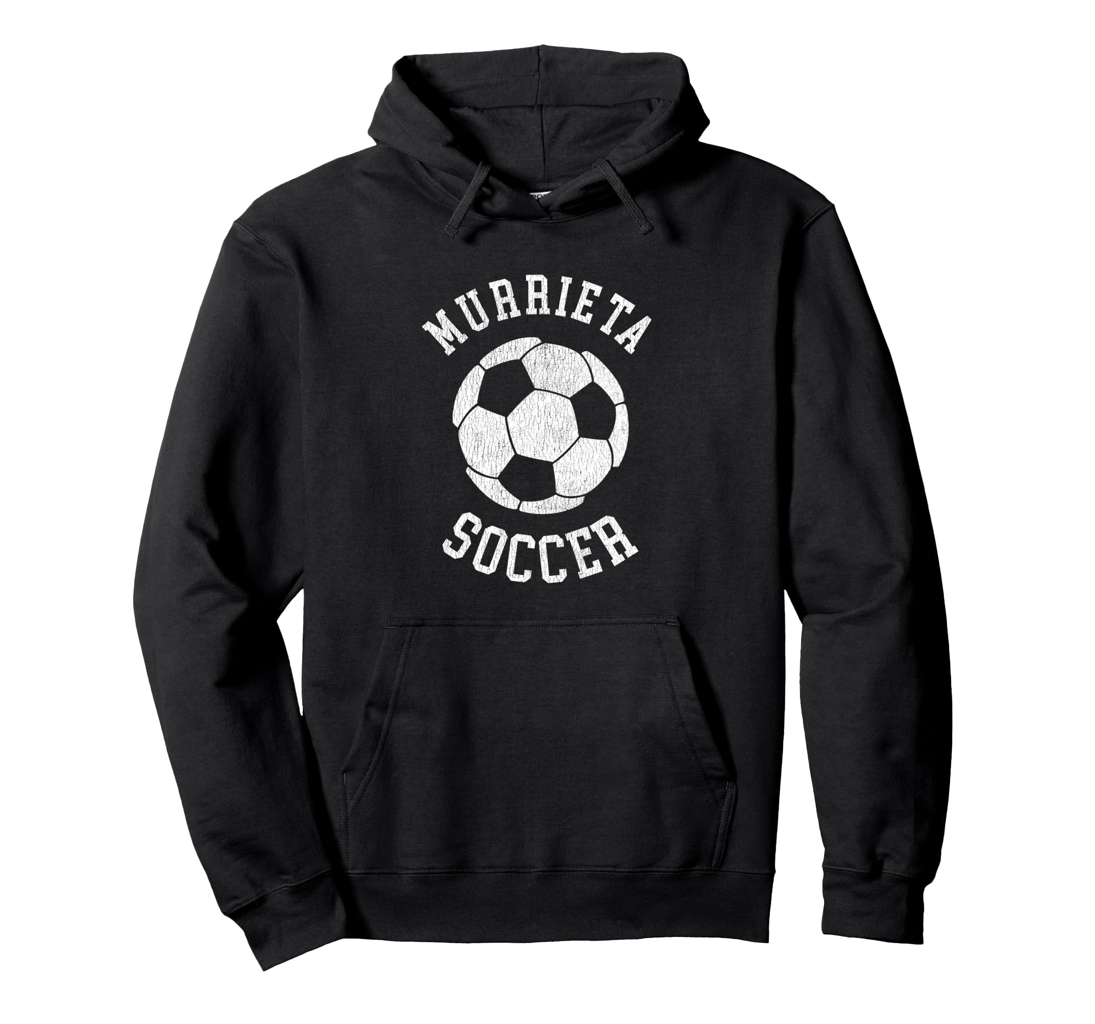 Murrieta Soccer Distressed 90S Hoodie - Minimalist Print for Adults - T-Shirt, Sweatshirt, Hoodie