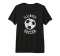 Illinois Soccer Distressed 90S Tri T-Shirt - Aesthetic Graphic for Adults - T-Shirt, Sweatshirt, Hoodie
