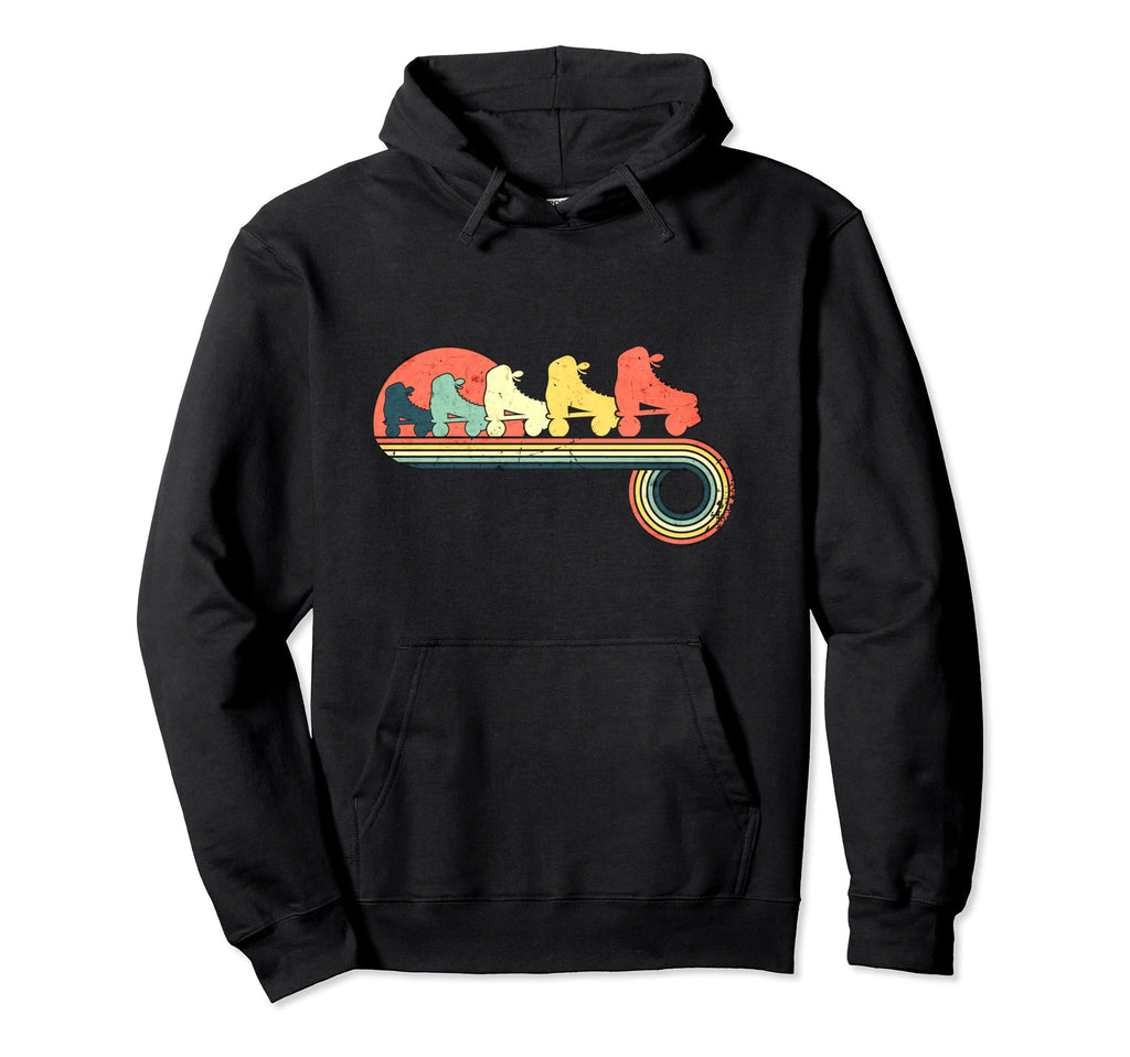 Rollerskates Sunset Rainbow Hoodie - Unique Graphic for Adults - T-Shirt, Sweatshirt, Hoodie
