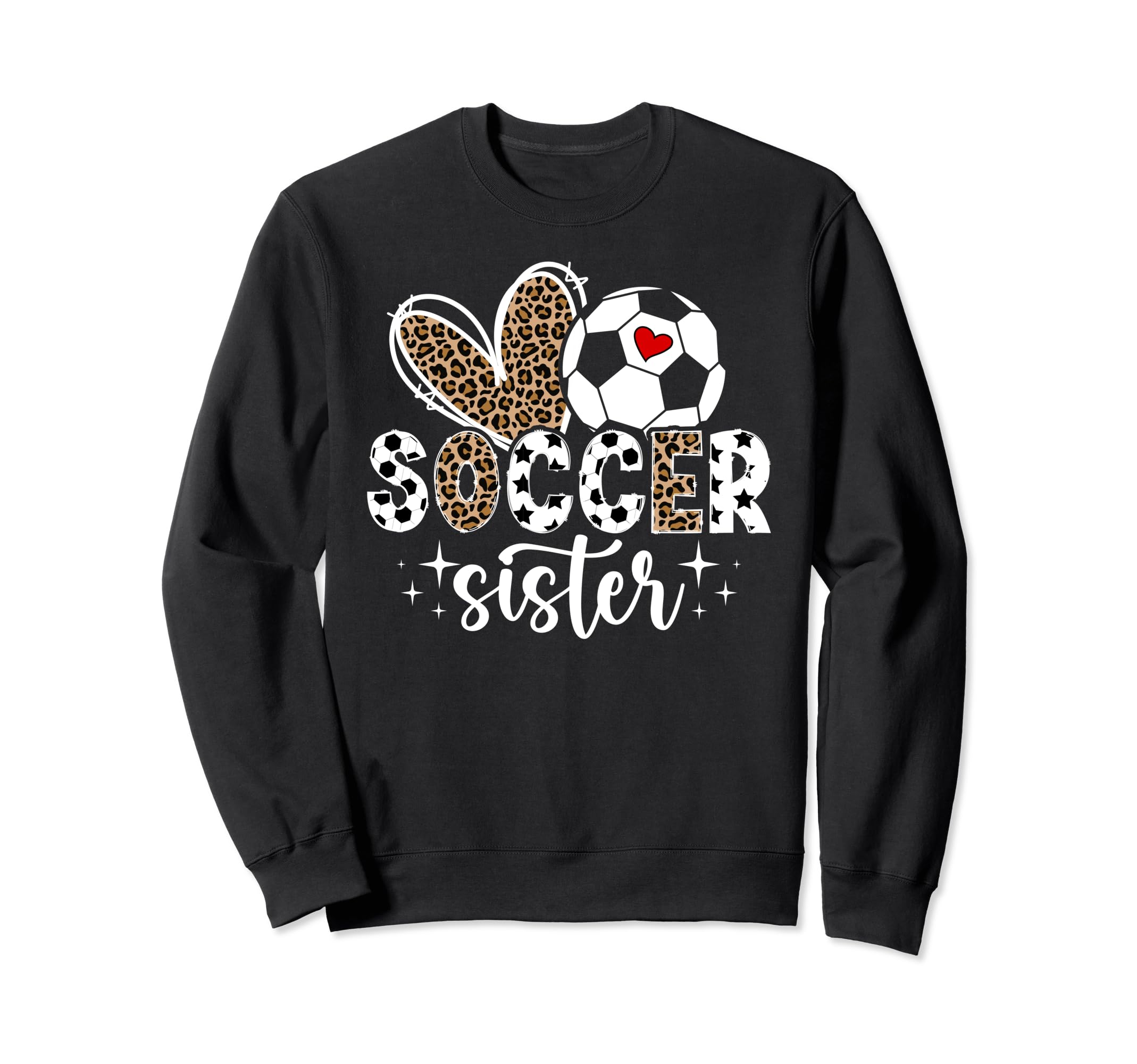 Soccer Sister Soccer Player Heart Sweatshirt - Aesthetic Graphic Men Women - T-Shirt, Sweatshirt, Hoodie