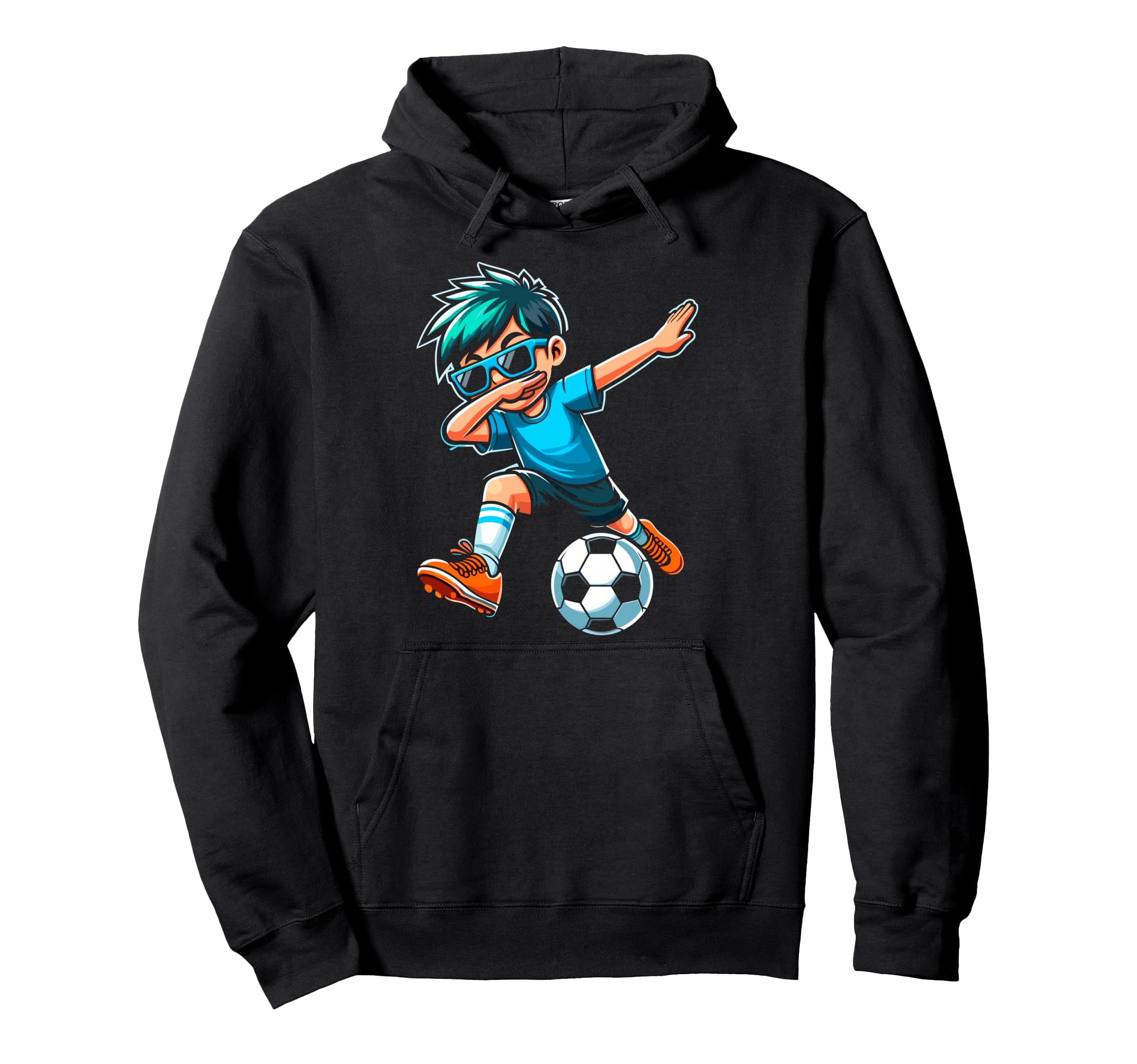 Funny Dabbing Dab Soccer Player Ball Hoodie - Streetwear Style Unisex - T-Shirt, Sweatshirt, Hoodie