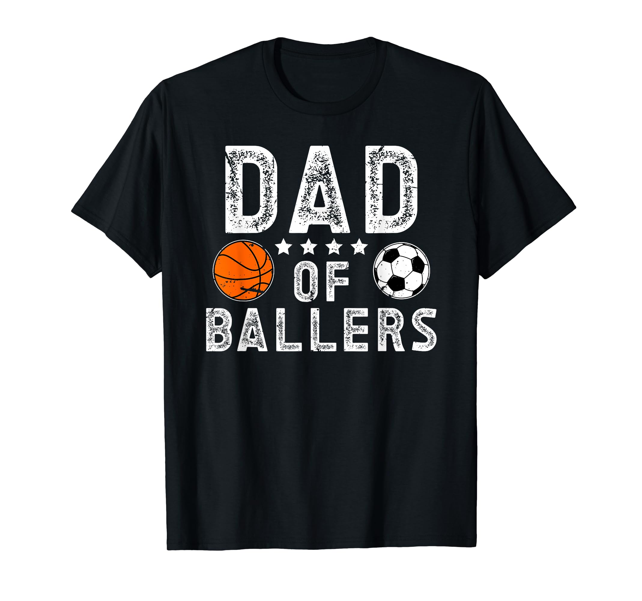 Dad Ballers Soccer Basketball Dad T-Shirt - Minimalist Print Men Women - T-Shirt, Sweatshirt, Hoodie