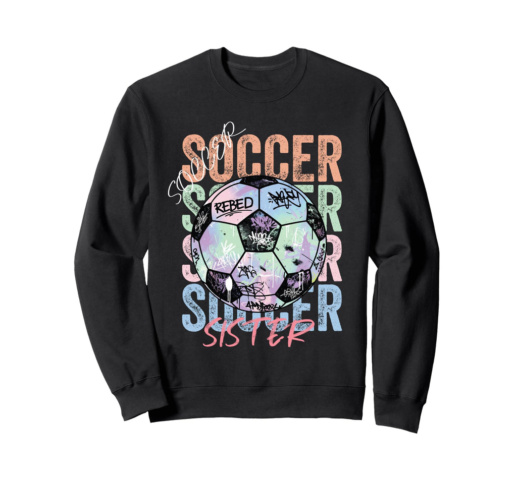 Colorful Soccer Sister Ball Sweatshirt - Minimalist Print for Adults - T-Shirt, Sweatshirt, Hoodie
