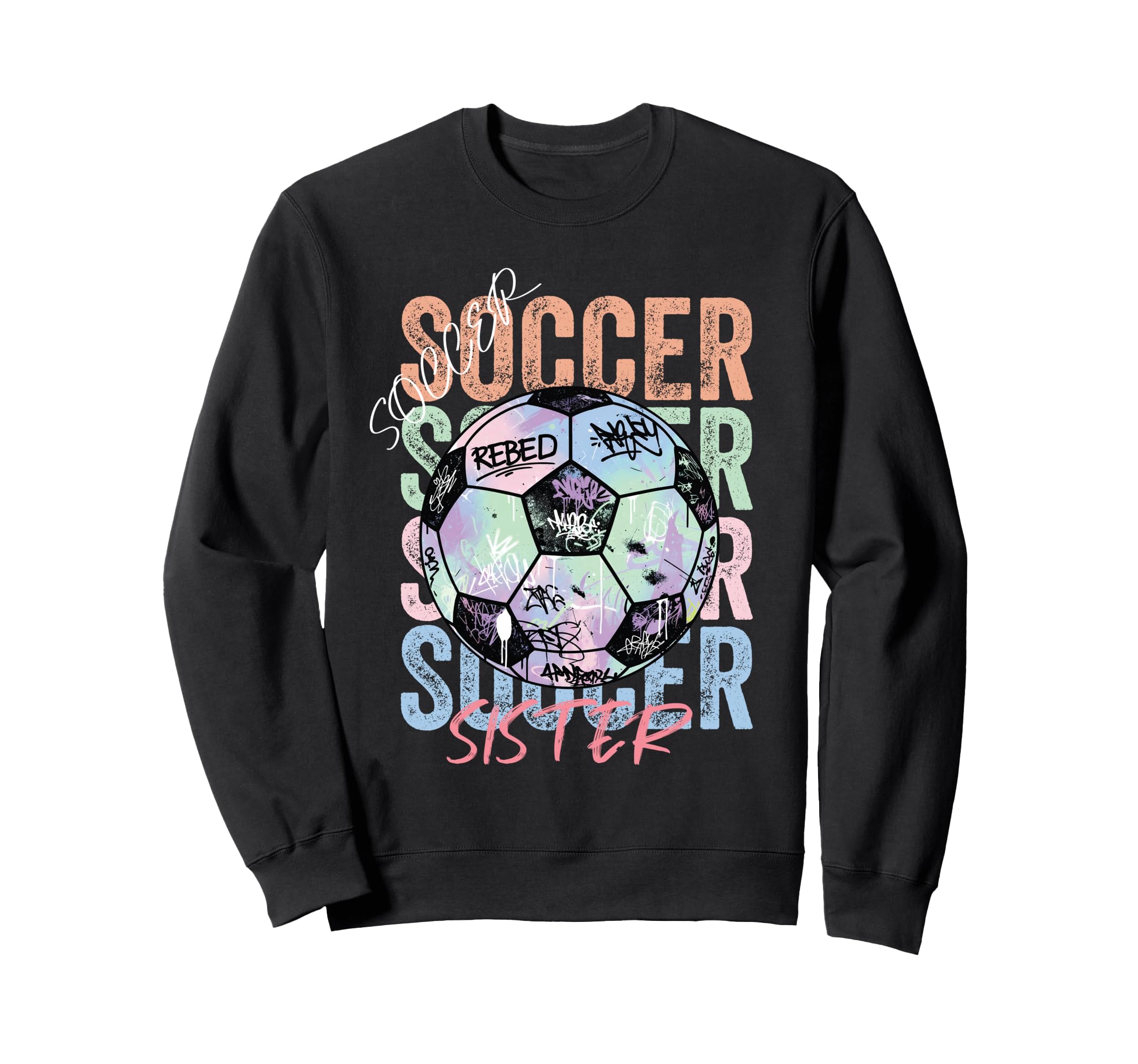 Colorful Soccer Sister Ball Sweatshirt - Minimalist Print for Adults - T-Shirt, Sweatshirt, Hoodie