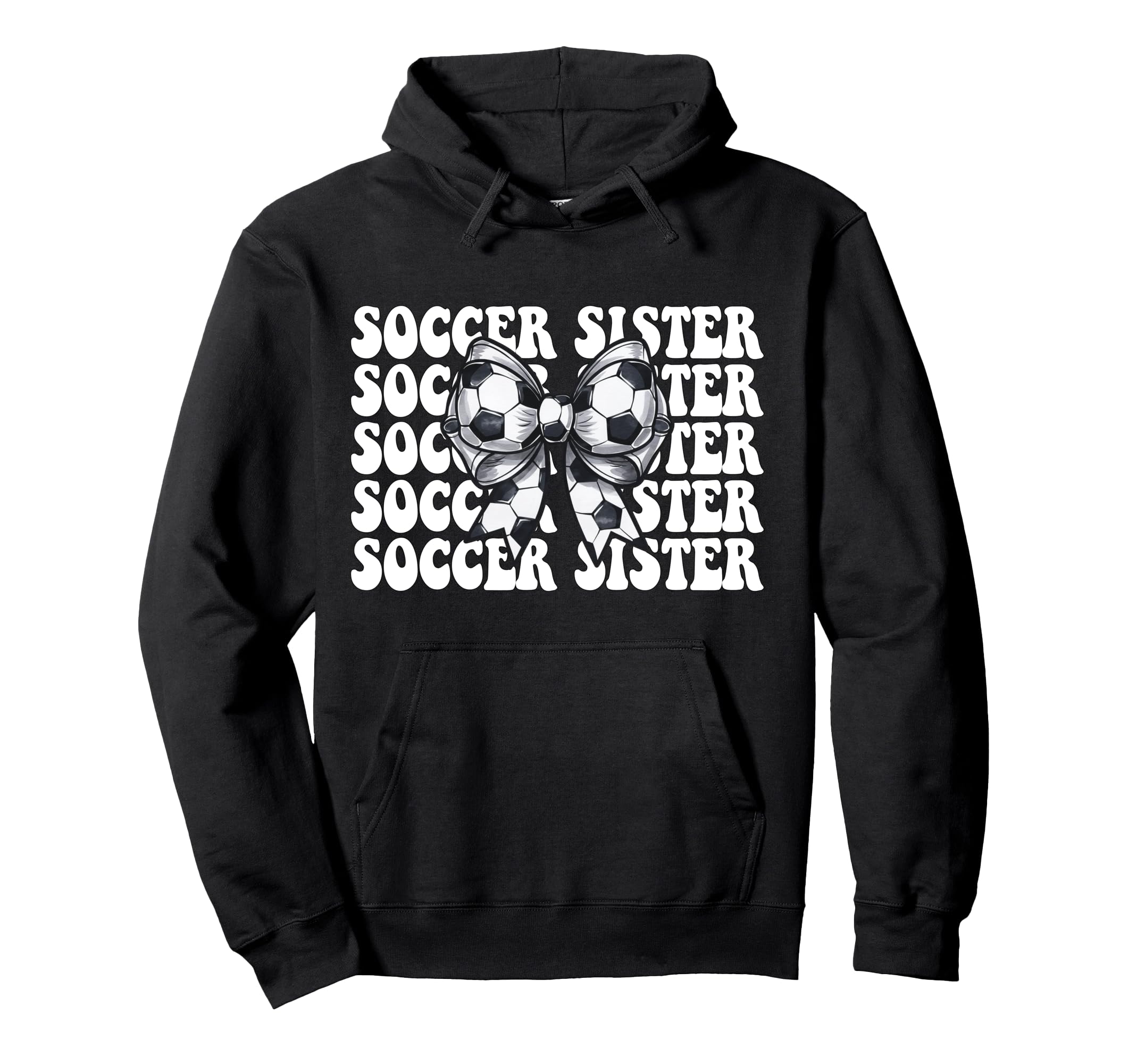 Soccer Sister Soccer Coquette Bow Hoodie - Minimalist Print Men Women - T-Shirt, Sweatshirt, Hoodie