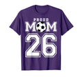 Number 26 Custom Proud Soccer Futbol Mom T-Shirt - Graphic Print Men Women - T-Shirt, Sweatshirt, Hoodie