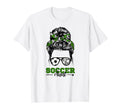 Soccer Aunt Messy Bun Soccer Auntie T-Shirt - Minimalist Print Men Women - T-Shirt, Sweatshirt, Hoodie