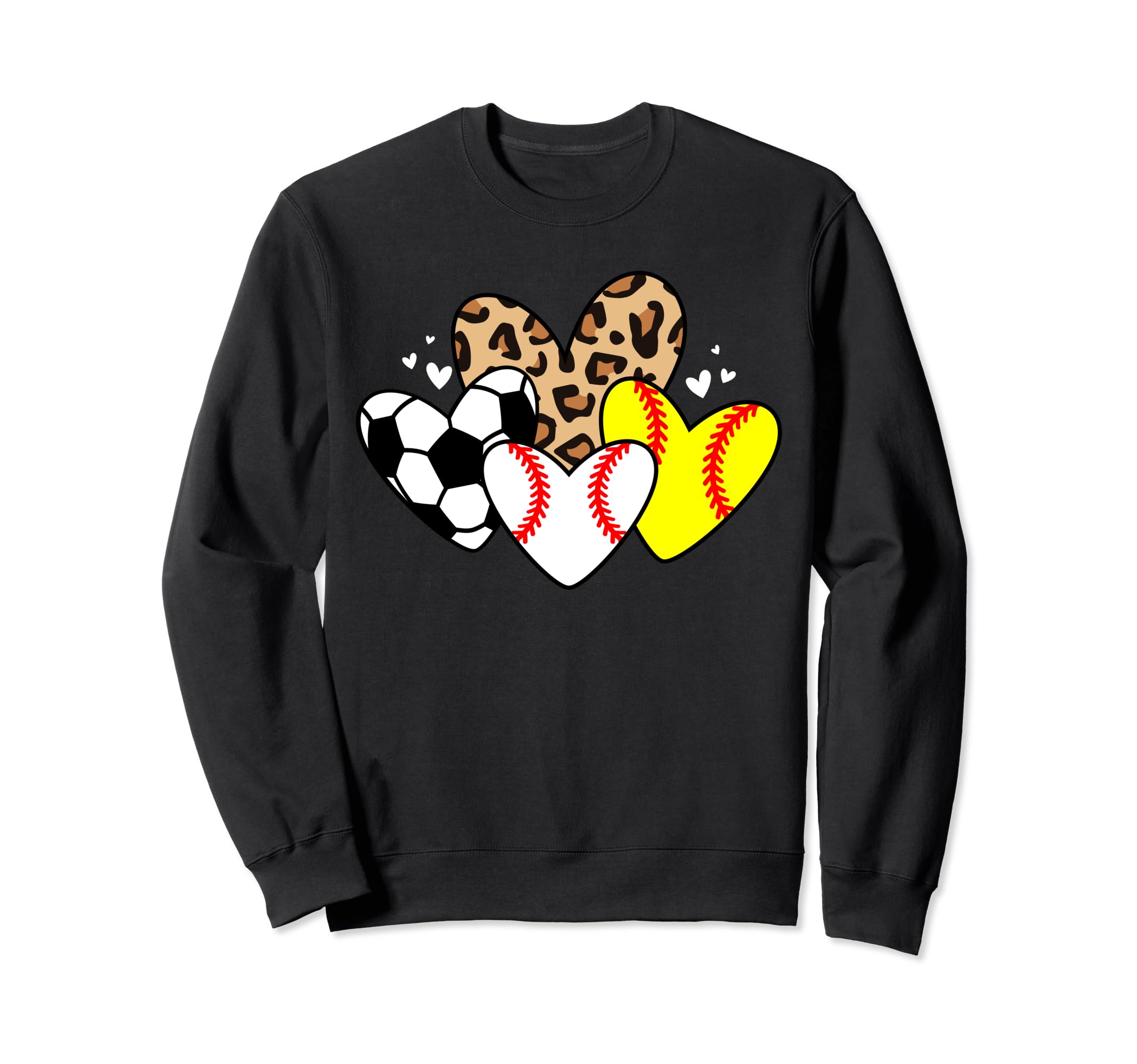 Baseball Softball Soccer Heart Sweatshirt - Novelty Apparel Men Women - T-Shirt, Sweatshirt, Hoodie