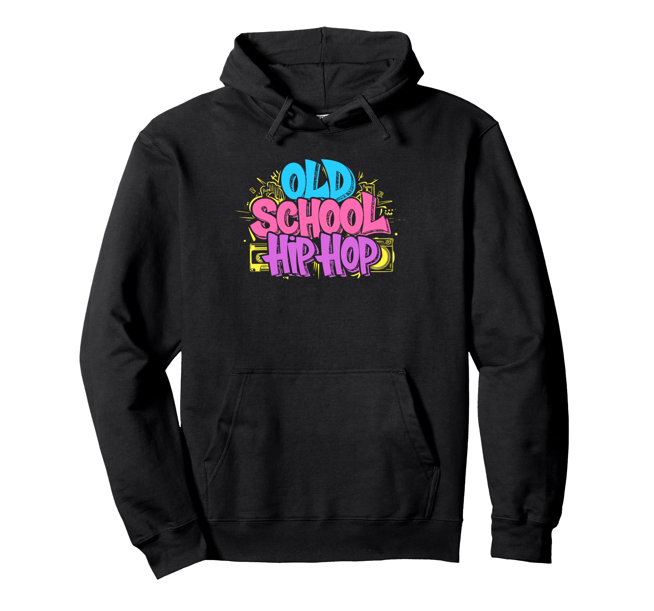 Old School Hip Hop 80S 90S Graffiti Hoodie - Aesthetic Graphic Men Women - T-Shirt, Sweatshirt, Hoodie