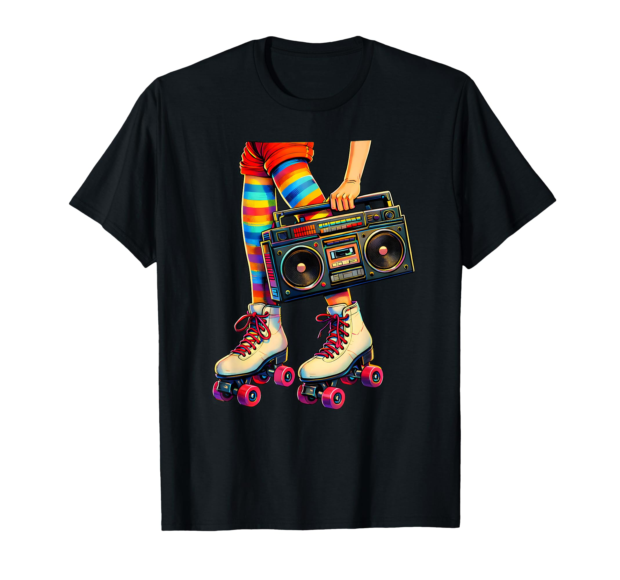 Roller Skates Old School Boombox T-Shirt - Casual Everyday Wear for Adults - T-Shirt, Sweatshirt, Hoodie