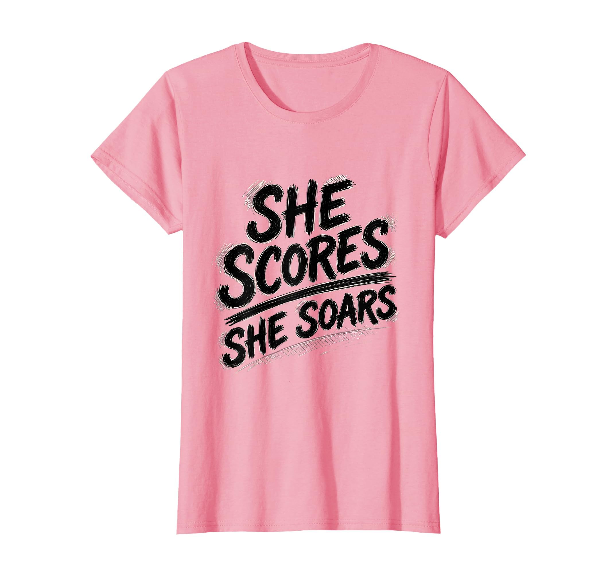 She Scores She Soars Soccer T-Shirt - Minimalist Print for Adults - T-Shirt, Sweatshirt, Hoodie