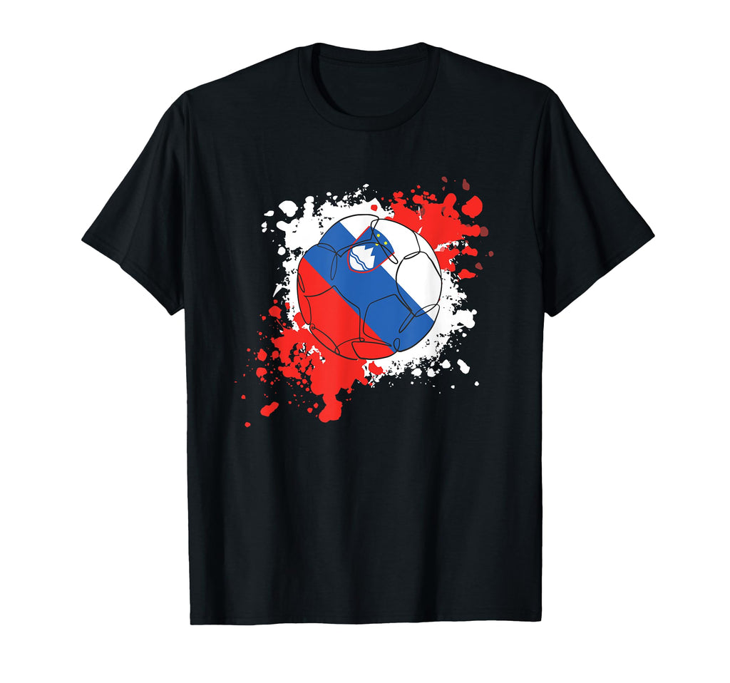 Soccer Ball Flag Slovenia T-Shirt - Novelty Apparel Unisex - T-Shirt, Sweatshirt, Hoodie