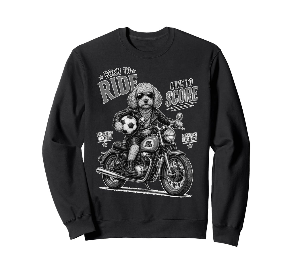 Chihuahua Motorbike Love Footbal Sweatshirt - Trendy Graphic for Adults - T-Shirt, Sweatshirt, Hoodie
