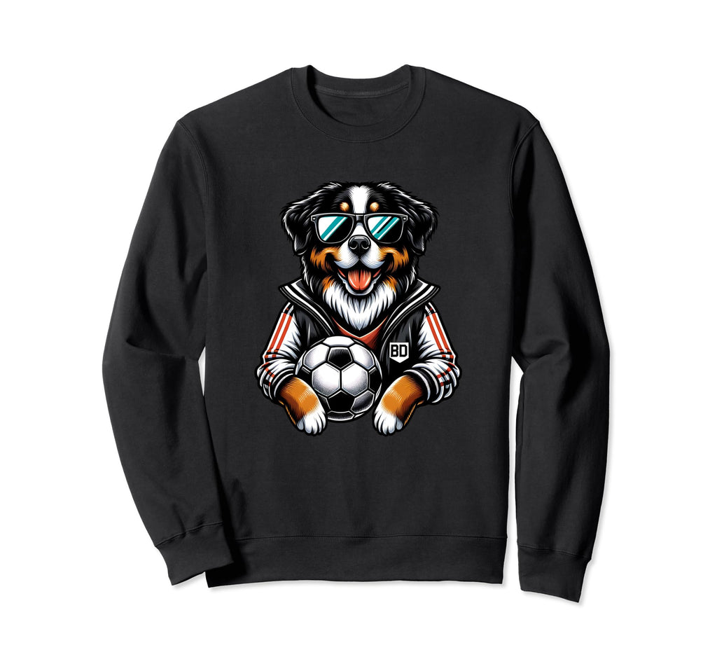 Bernese Mountain Dog Soccer Ball Sweatshirt - Fun Novelty Design Unisex - T-Shirt, Sweatshirt, Hoodie