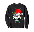 Soccer Ball Santa Hat Funny Sweatshirt - Casual Everyday Wear Men Women - T-Shirt, Sweatshirt, Hoodie