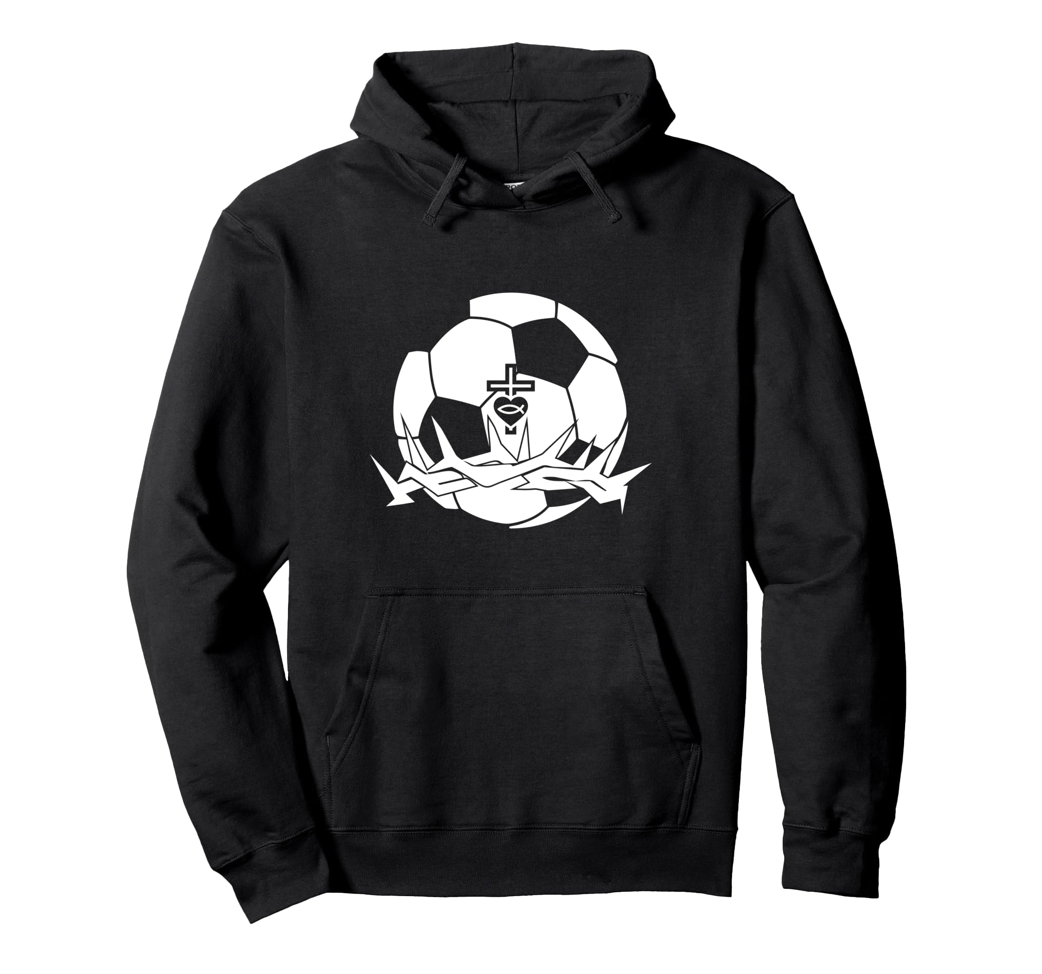 Religious Jesus Soccer Christ God Hoodie - Minimalist Print for Adults - T-Shirt, Sweatshirt, Hoodie