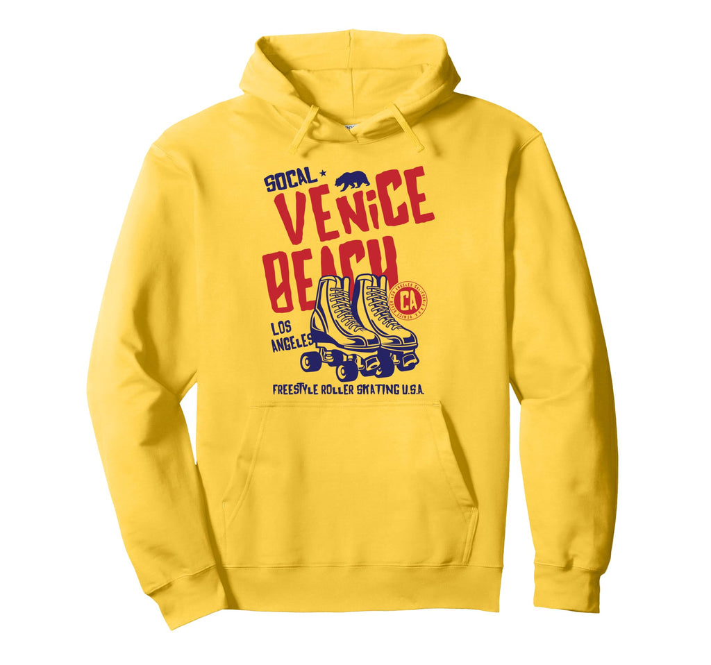 Venice Beach California Roller Skate Hoodie - Graphic Print for Adults - T-Shirt, Sweatshirt, Hoodie