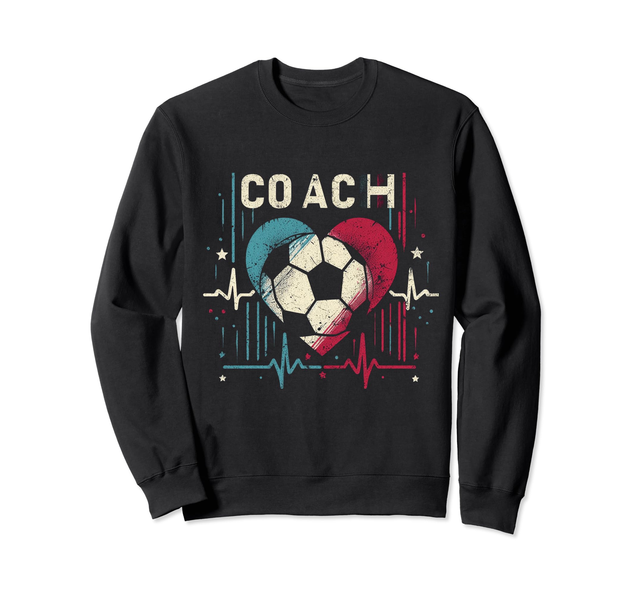 Soccer Coach Training Heart Beat Sweatshirt - Trendy Graphic Unisex - T-Shirt, Sweatshirt, Hoodie