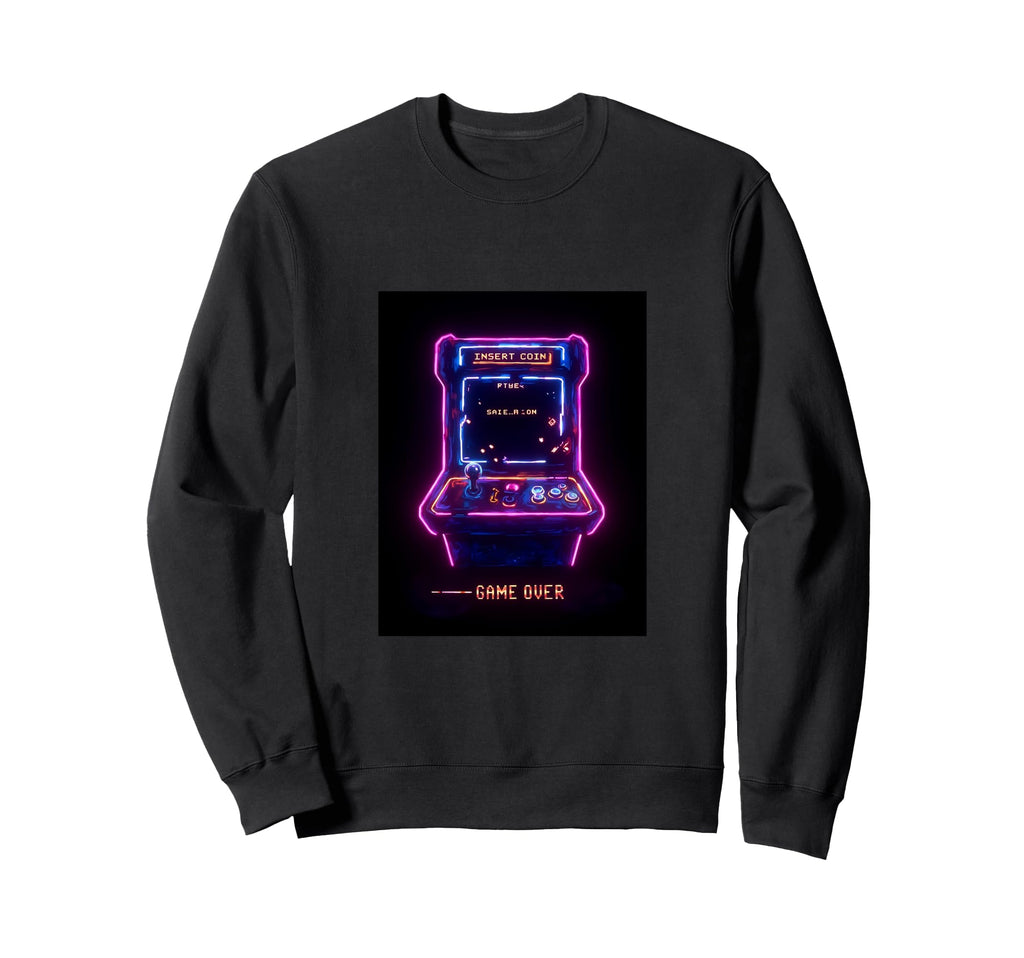 Gaming Arcade Game Over Play Player Sweatshirt - Graphic Print Men Women - T-Shirt, Sweatshirt, Hoodie