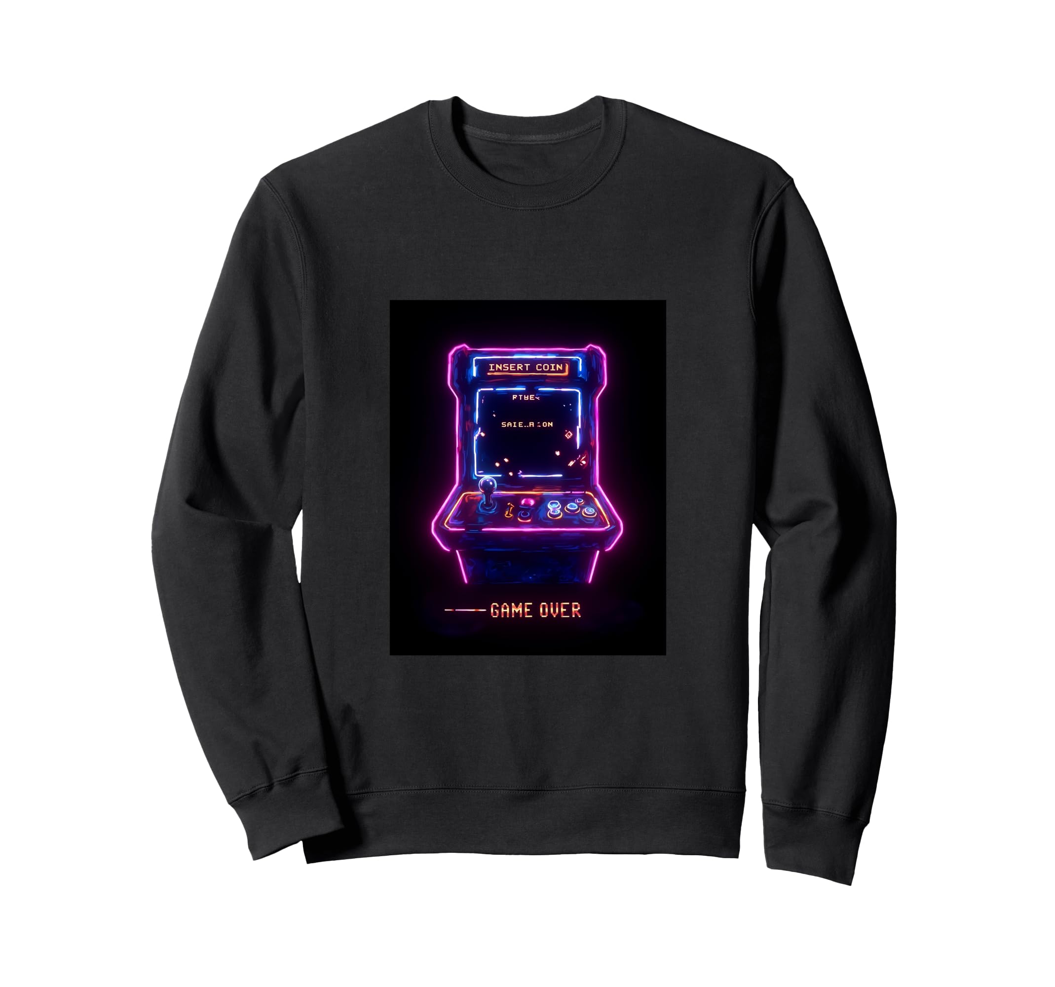 Gaming Arcade Game Over Play Player Sweatshirt - Graphic Print Men Women - T-Shirt, Sweatshirt, Hoodie