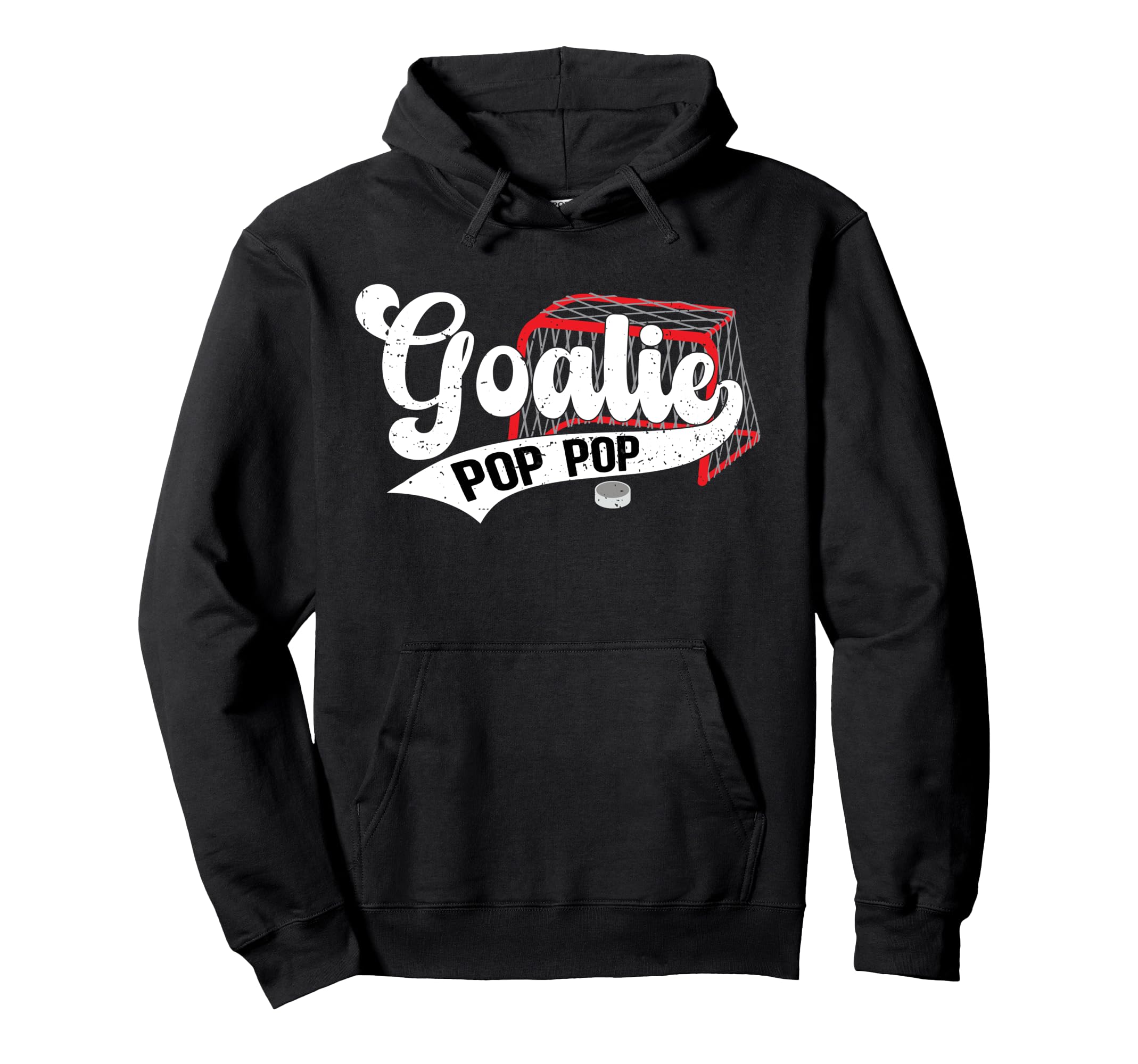 Ice Hockey Goalie Pop Pop Ice Hockey Hoodie - Trendy Graphic Men Women - T-Shirt, Sweatshirt, Hoodie