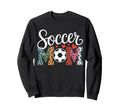 Soccer Mama Mom Leopard Hearts Mothers Sweatshirt - Trendy Graphic Unisex - T-Shirt, Sweatshirt, Hoodie