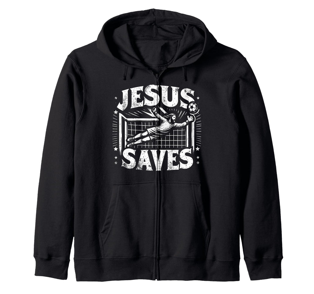 C J S Religious Christian Soccer Hoodie - Novelty Apparel for Adults - T-Shirt, Sweatshirt, Hoodie
