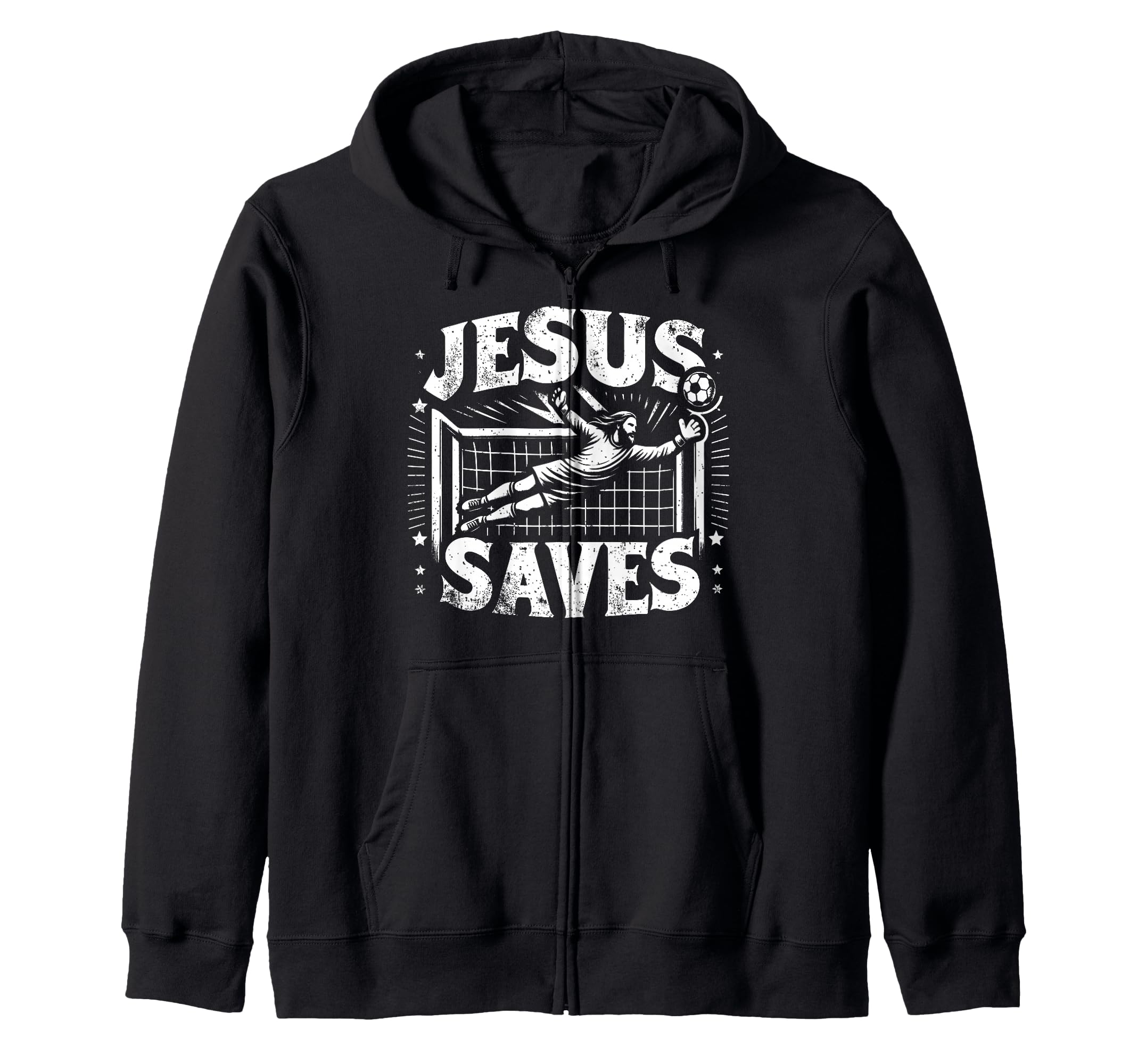 C J S Religious Christian Soccer Hoodie - Novelty Apparel for Adults - T-Shirt, Sweatshirt, Hoodie