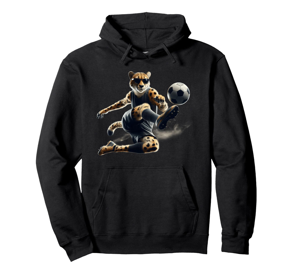 Cheetah Power Soccer Fast Moves And Hoodie - Minimalist Print Unisex - T-Shirt, Sweatshirt, Hoodie
