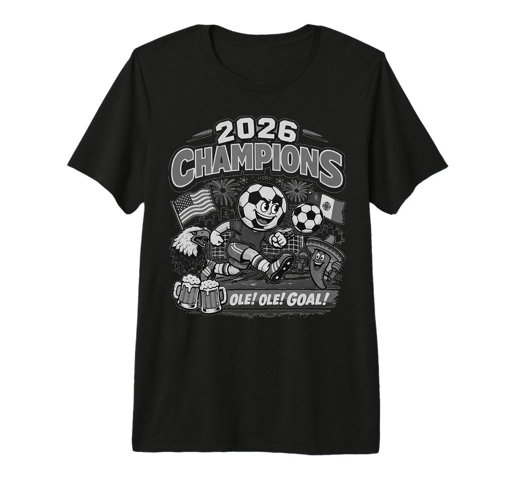 Soccer 2026 Champions Foodball Futbal T-Shirt - Novelty Apparel Unisex - T-Shirt, Sweatshirt, Hoodie