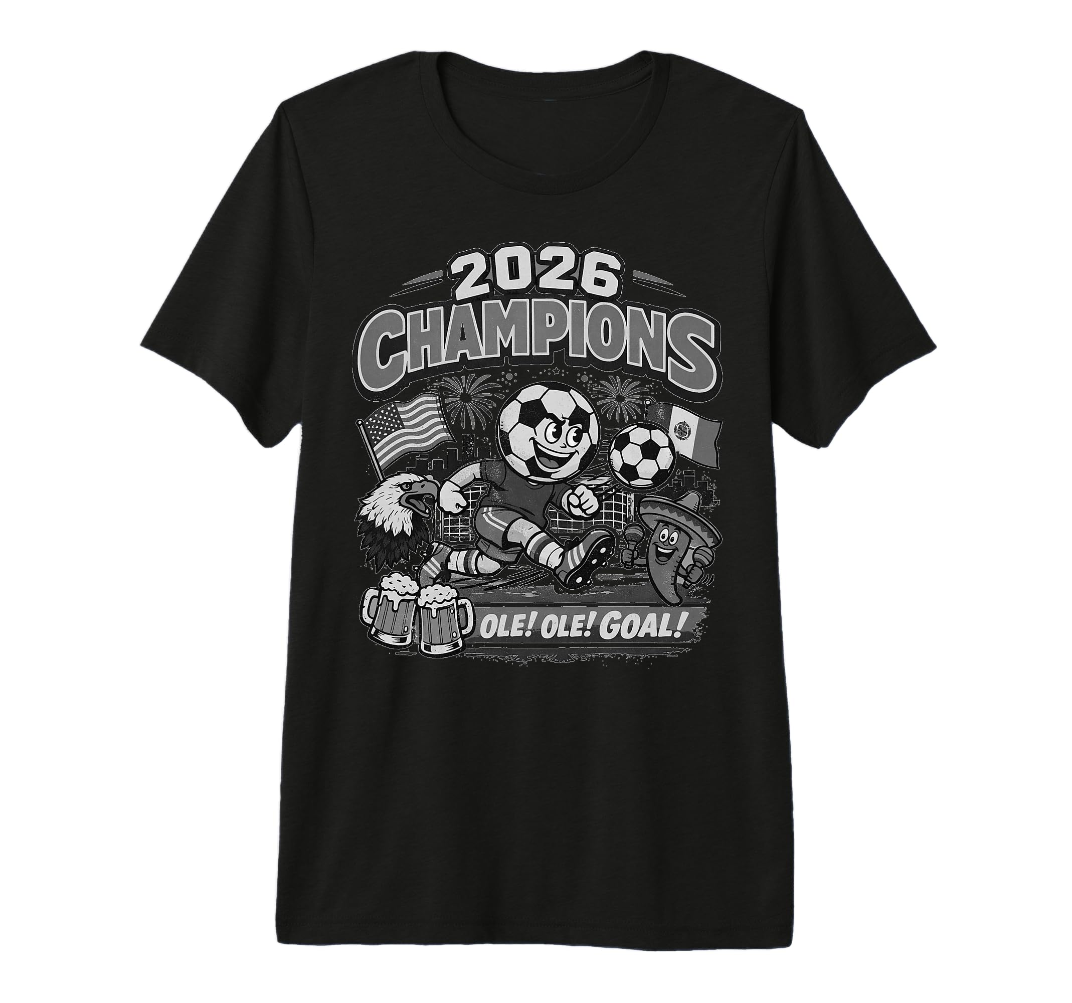 Soccer 2026 Champions Foodball Futbal T-Shirt - Unique Graphic Unisex - T-Shirt, Sweatshirt, Hoodie