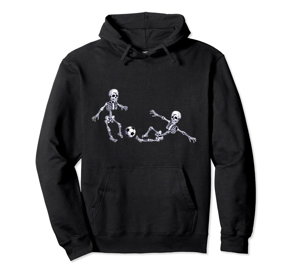 Skeletons Skeleton Kicking Slide Tackle Hoodie - Graphic Print Unisex - T-Shirt, Sweatshirt, Hoodie