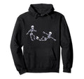 Skeletons Skeleton Kicking Slide Tackle Hoodie - Graphic Print Unisex - T-Shirt, Sweatshirt, Hoodie