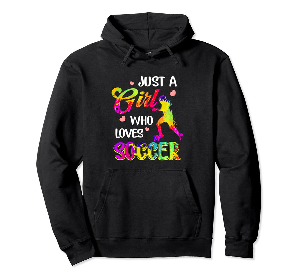 Just Loves Soccer Watercolor Painting Hoodie - Aesthetic Graphic Unisex - T-Shirt, Sweatshirt, Hoodie