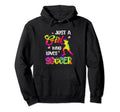 Just Loves Soccer Watercolor Painting Hoodie - Aesthetic Graphic Unisex - T-Shirt, Sweatshirt, Hoodie