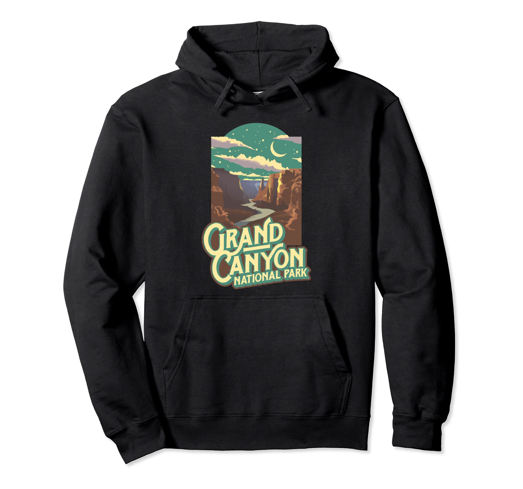 Grand Canyon National Park Night Hoodie - Casual Everyday Wear Men Women - T-Shirt, Sweatshirt, Hoodie