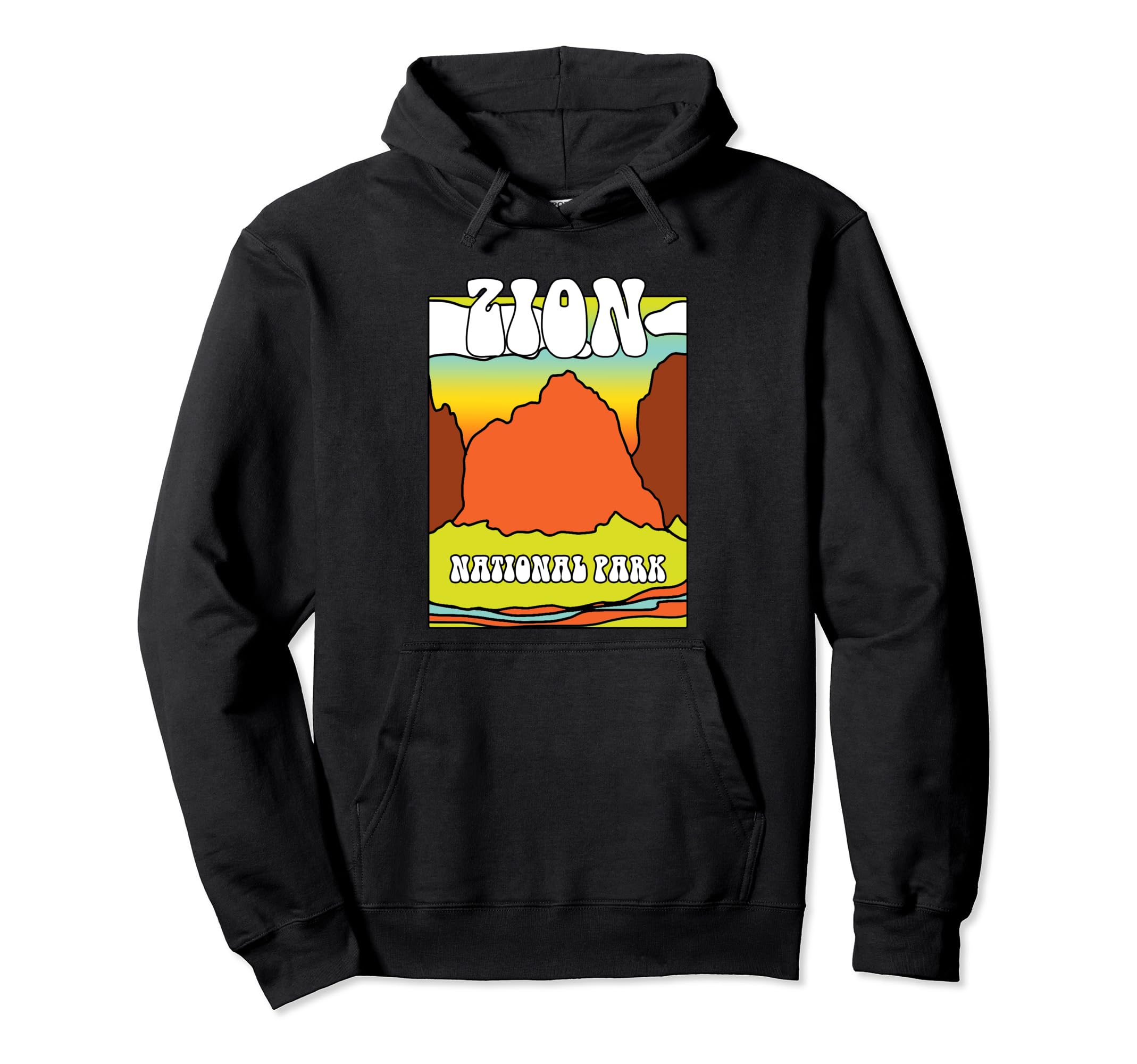 Zion National Park Souvenir Mountain Hoodie - Aesthetic Graphic Unisex - T-Shirt, Sweatshirt, Hoodie