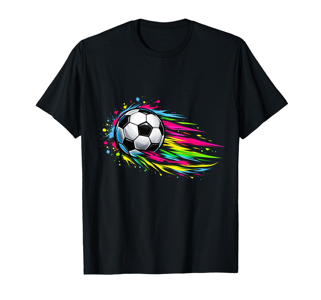 Soccer Player Paint Splash Colorful T-Shirt - Novelty Apparel for Adults - T-Shirt, Sweatshirt, Hoodie
