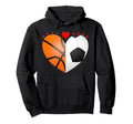 Heart Basketball Soccer Football Hoodie - Trendy Graphic for Adults - T-Shirt, Sweatshirt, Hoodie