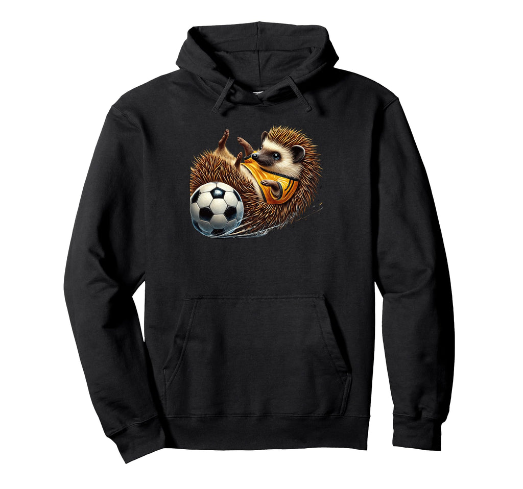 Hedgehog Soccer Player Kicking Ball Hoodie - Streetwear Style Men Women - T-Shirt, Sweatshirt, Hoodie